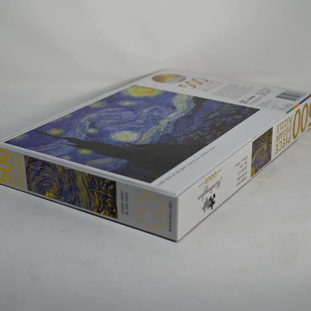 Van Gogh Starry Night 500 Piece Puzzle Mindbogglers Gold